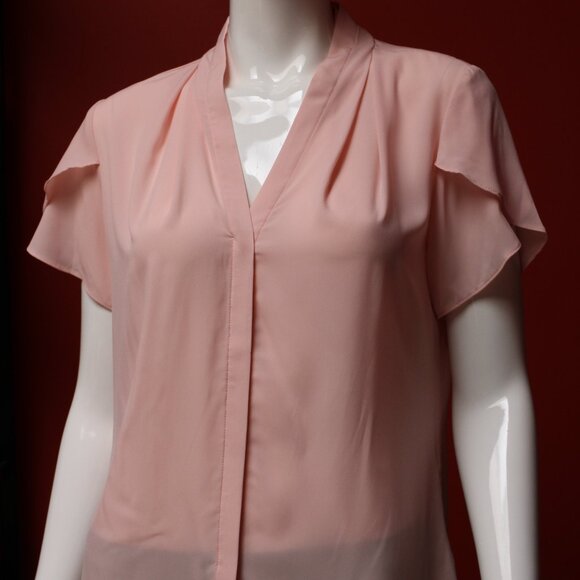 Calvin Klein Pink Short Sleeve Blouse - Picture 1 of 11